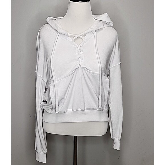 Free People Movement White Womens S Terry cloth sweatshirt - Picture 1 of 10